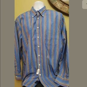 Men’s Burberry London Button Front Large NWOT A1